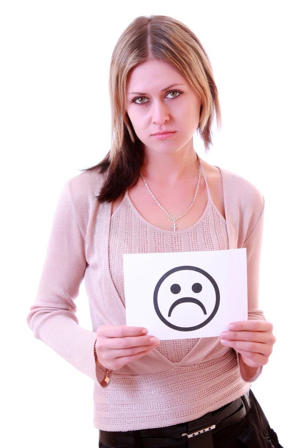 Sad girl stock image. Image of eyes, melancholy, isolated 8470625