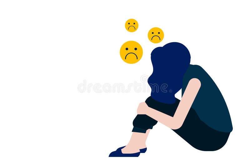 Sad Girl Head Down Stock Illustrations 129 Sad Girl Head Down Stock
