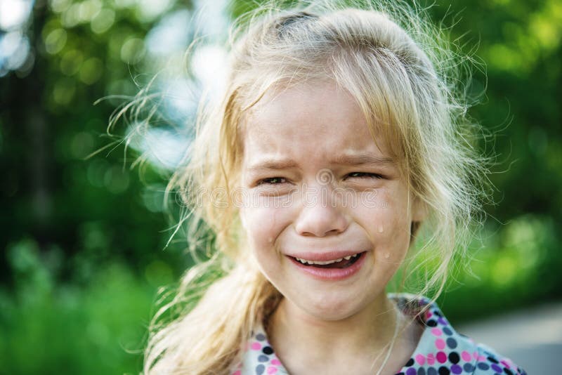 Upset Little Girl Crying Stock Photo Alamy