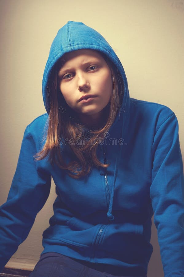 Sad teen girl stock photo. Image of frustration, problems - 41656160