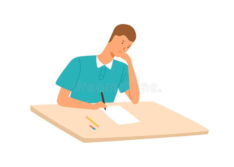 Concentration Cartoon Writing Stock Illustrations – 161 