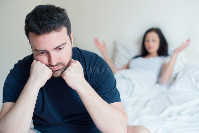 Sad and thoughtful men after arguing with his girlfriend