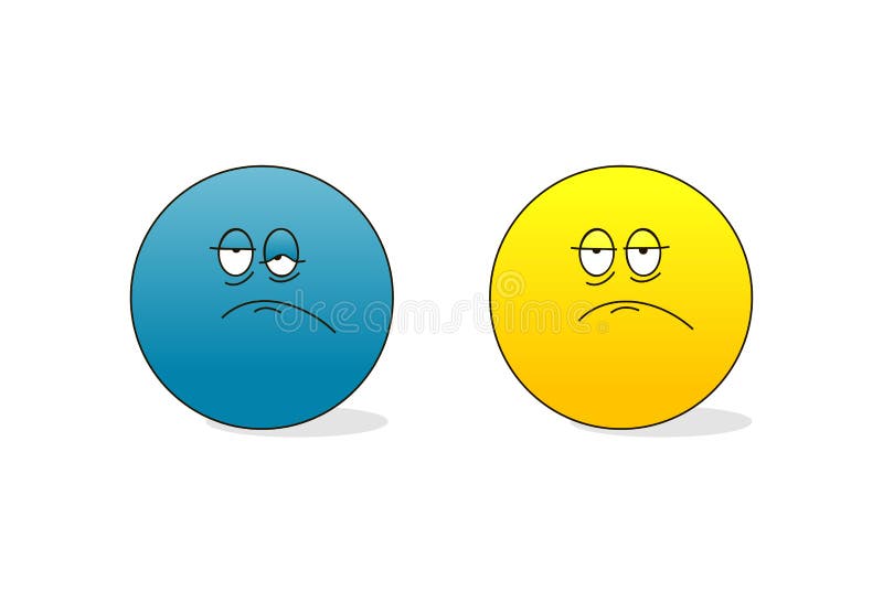 Sick and Exhausted Emoticon Stock Illustration - Illustration of heat ...