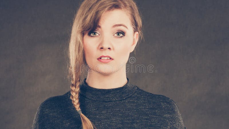 Sad unhappy woman. Facial emotions. royalty free stock images Sad unhappy woman. Facial emotions. royalty free stock images