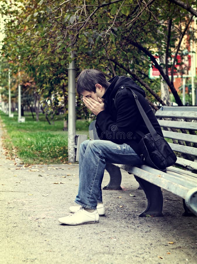 Sorrowful Man Outdoor stock image. Image of face, lonely - 33105123