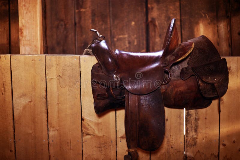 Saddle stock image