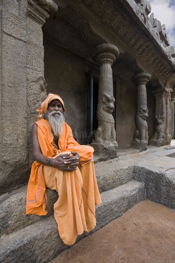 Sadhu - Mamallapuram - India indianos fotografia de stock Sadhu - Mamallapuram - India indianos fotografia de stock