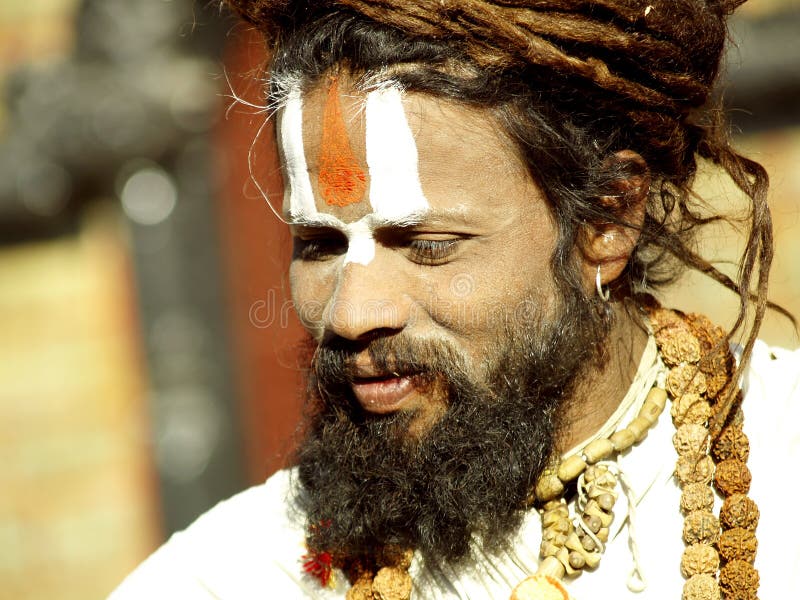 A sadhu in Pashupatinath Temple stock photos A sadhu in Pashupatinath Temple stock photos
