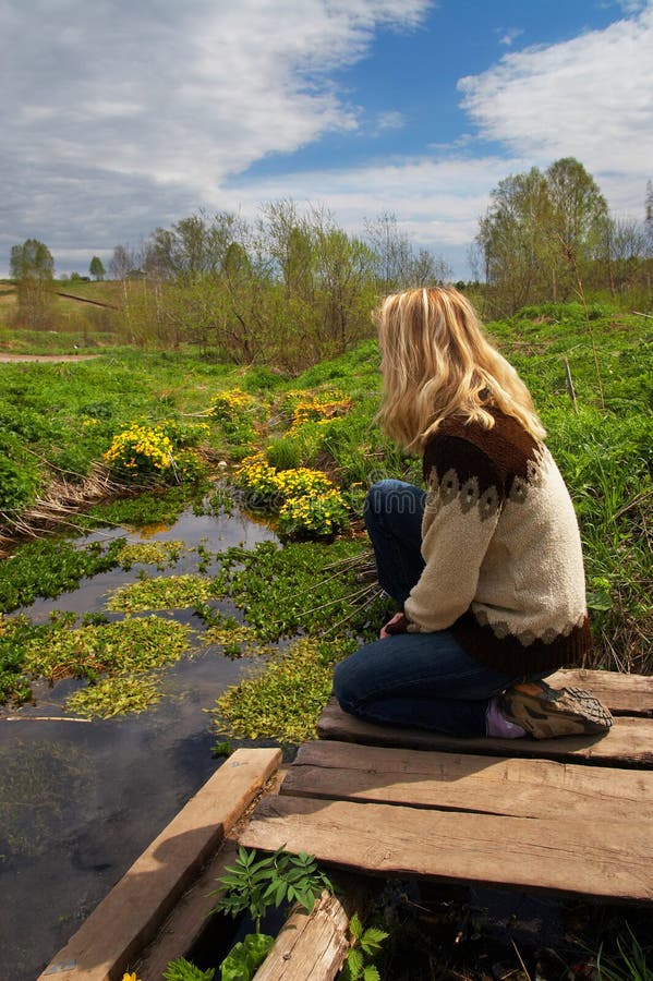 Sadness and woman. Sibir.