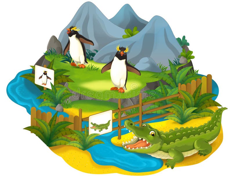 Safari del fumetto - illustrazione per i bambini illustrazione di stock Safari del fumetto - illustrazione per i bambini illustrazione di stock
