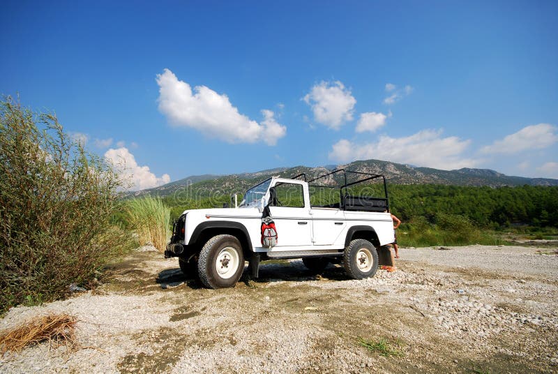 Safari jeep stock photo. Image of four, adventure, landscape 7230124