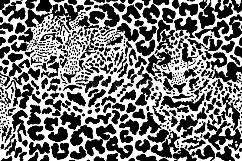 Safari noir et blanc illustration stock Safari noir et blanc illustration stock