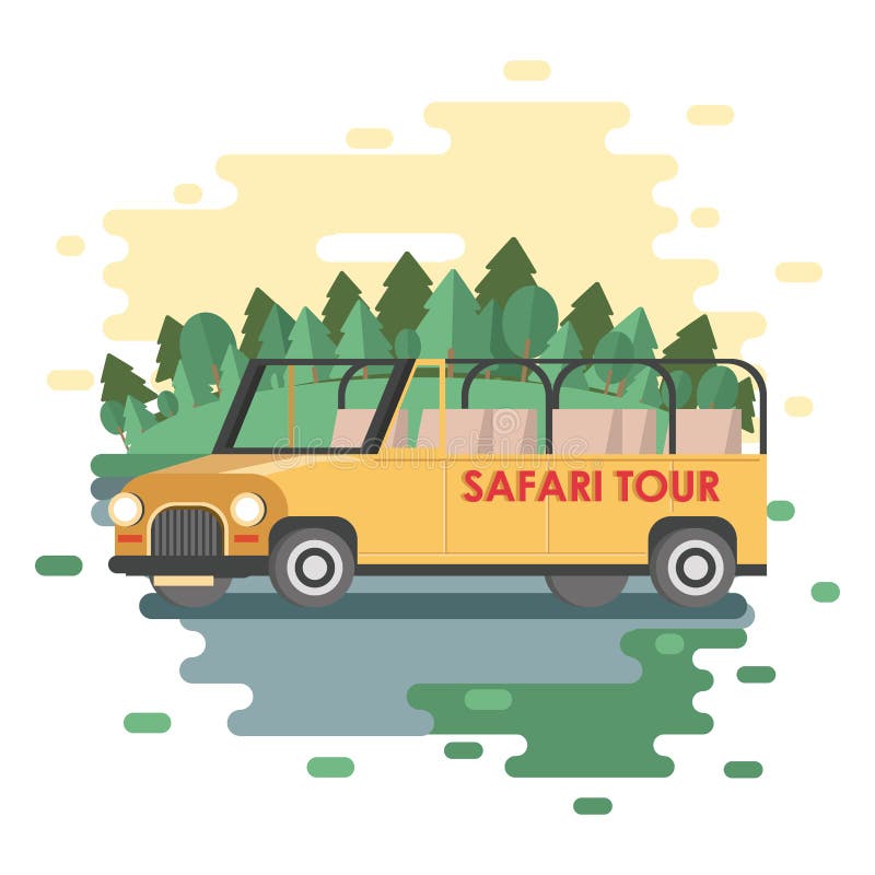 Safari Tour Truck Vehicle Stock Vector Illustration Of Splash 149152662