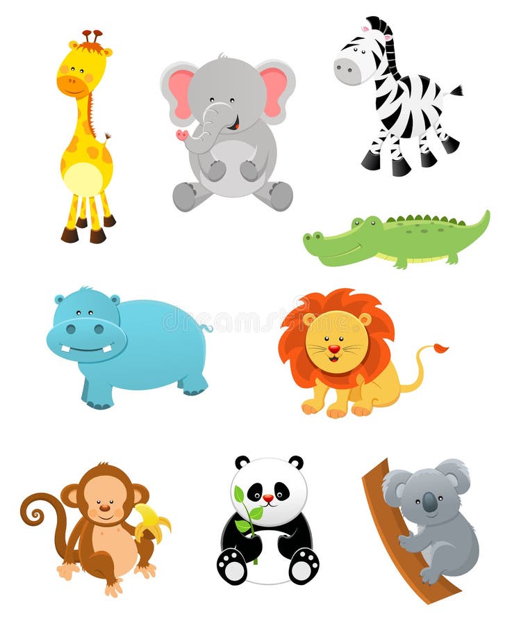 Safari zwierzęta royalty ilustracja Safari zwierzęta royalty ilustracja
