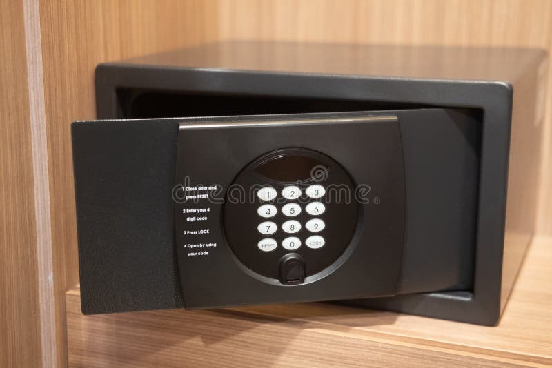 Safe Box in a Hotel Room Closet Stock Image Image of deposit, crime