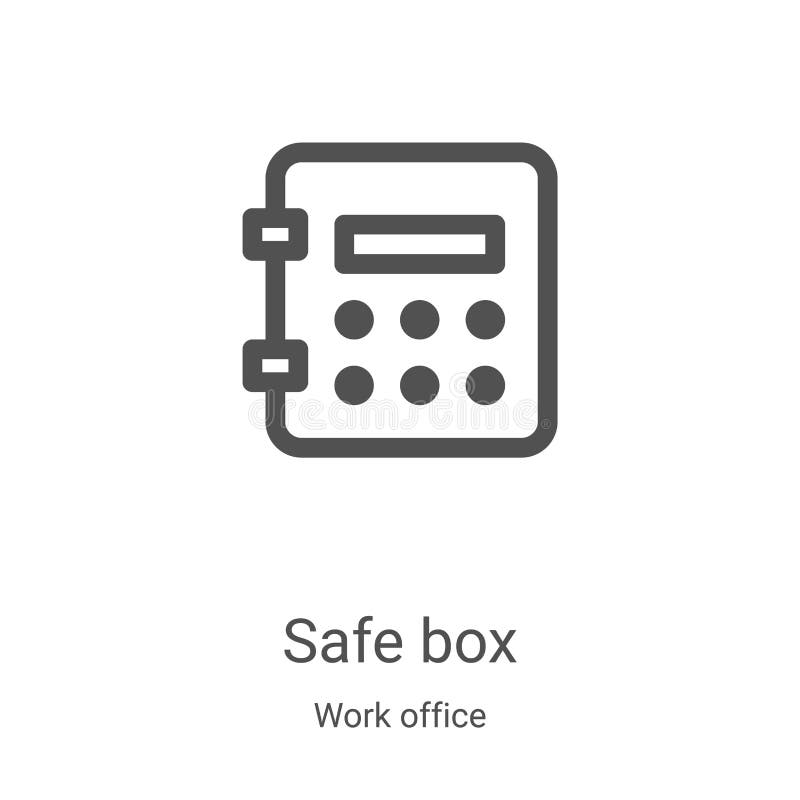 Safe Box Icon Vector from Business Collection. Thin Line Safe Box