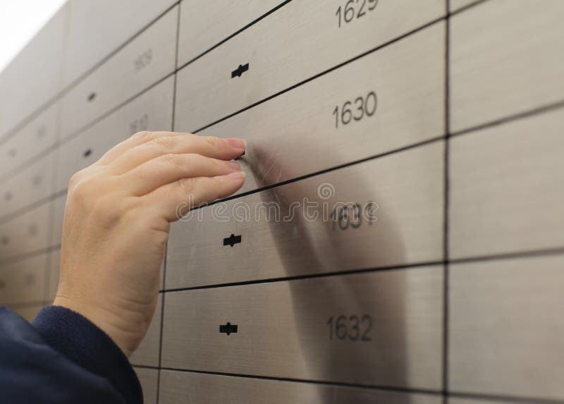 Safe Deposit Box Open in a Sure Safe Deposit Cell Stock Photo Image