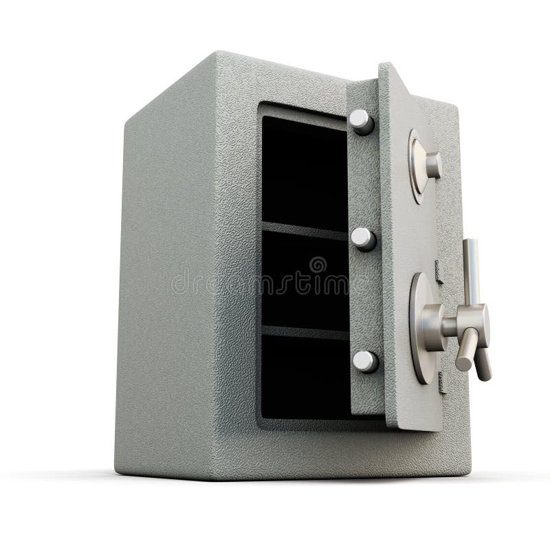 Safe with door open. stock illustration Safe with door open. stock illustration