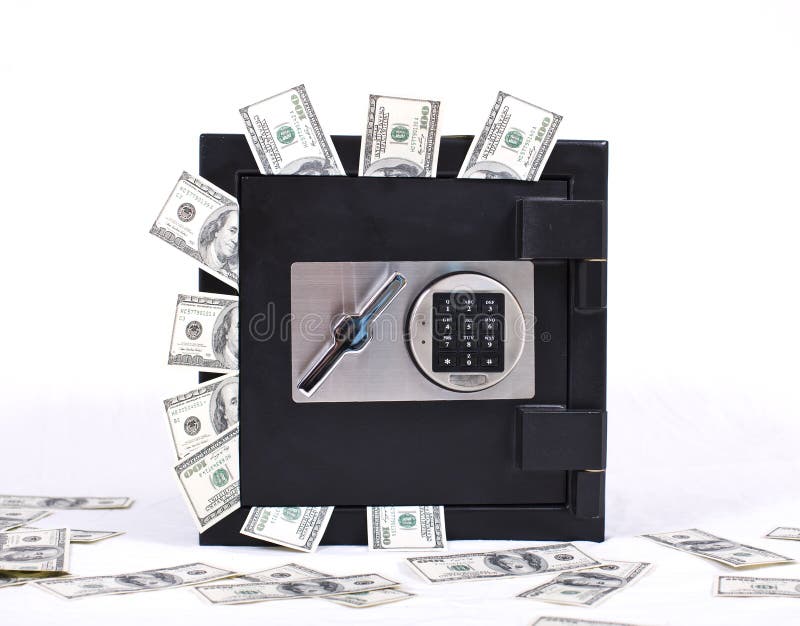 Image of safe full of money