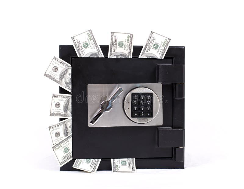 Image of the safe full of money