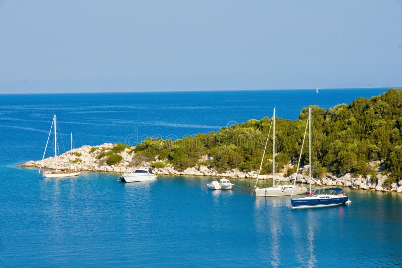 Safe Harbor stock image. Image of countries, vessel, catamaran 12144013