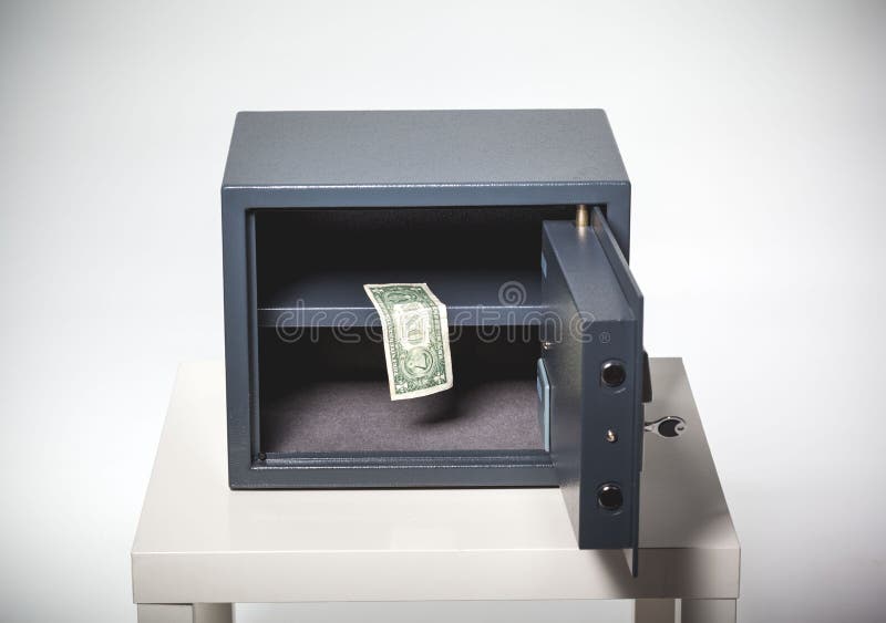 Safe with money stock image. Image of safe, open, financial 75324581