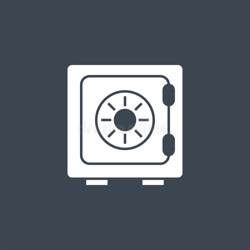 Bank safe flat icon. stock vector. Illustration of security 34506253