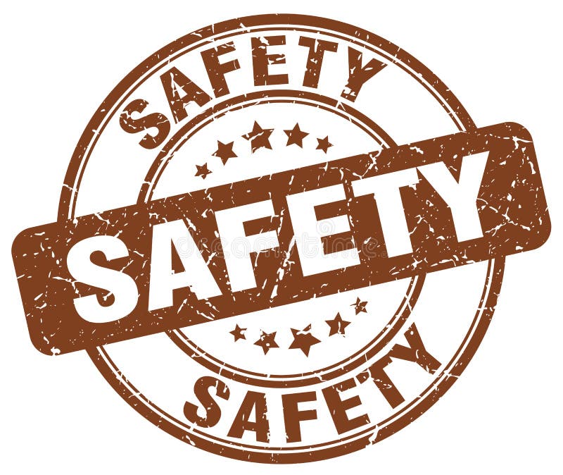 Safety brown stamp stock vector. Illustration of stamp 119398758