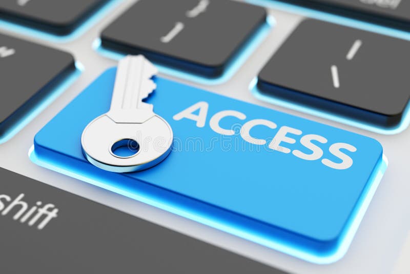 Safety data access, computer network security, accessibility and authorization concept vector illustration