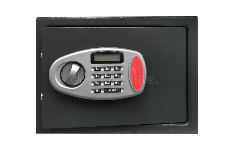 Safety Deposit Box Isolated on White Background Stock Photo Image of