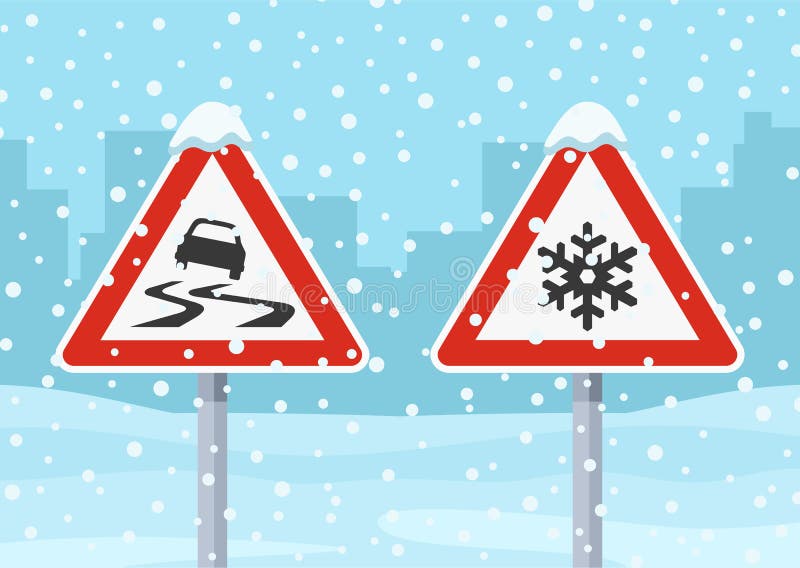 winter driving clipart