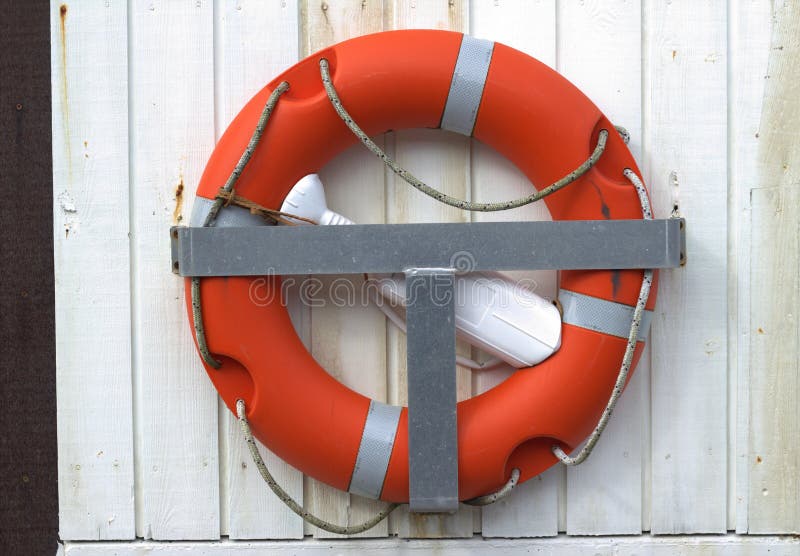 Safety Equipment on a Boat in the Faroe Islands Stock Photo Image of