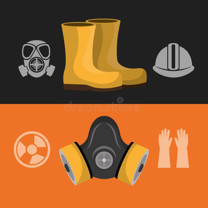 Safety equipment design stock illustration. Illustration of caution
