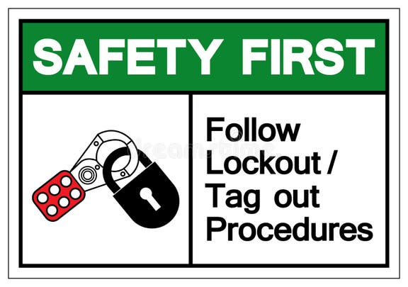 Lock Out Tag Out Danger Tag Vector Illustration Stock Illustrations