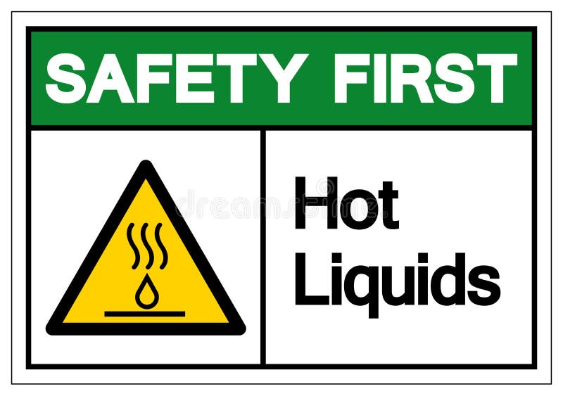 Danger Hot Liquids Symbol Sign, Vector Illustration, Isolate on White
