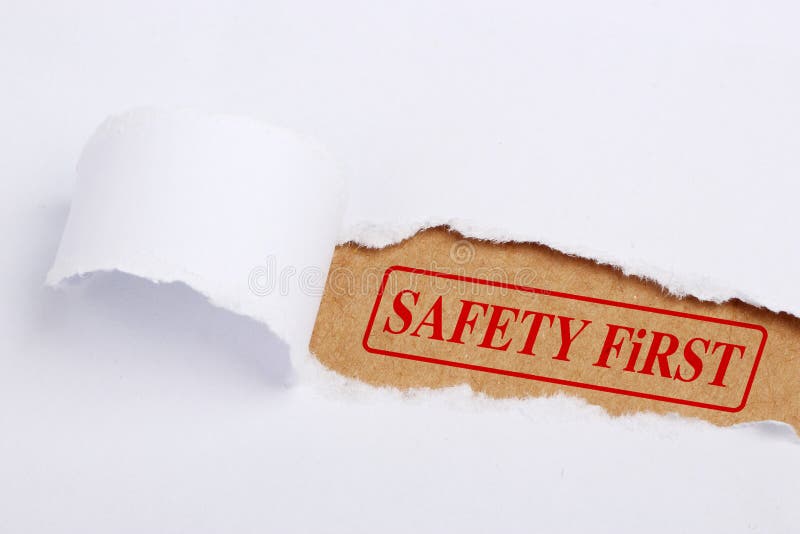 Safety First stock image