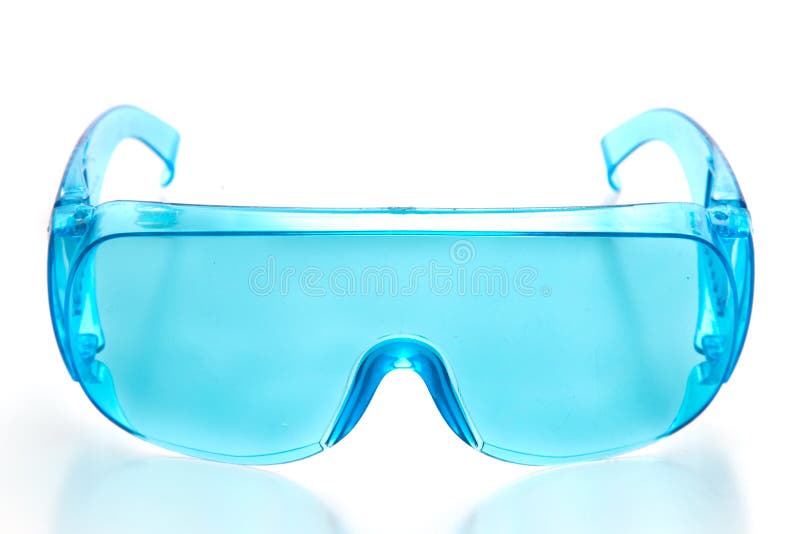 Safety Glasses Isolated on White Background with Clipping Path. Stock