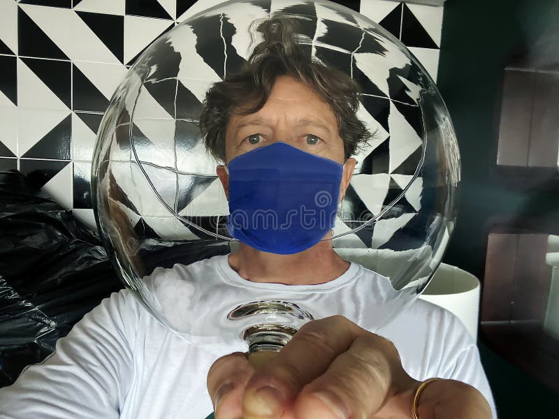 Safety glasses and a medical mask. royalty free stock photos Safety glasses and a medical mask. royalty free stock photos