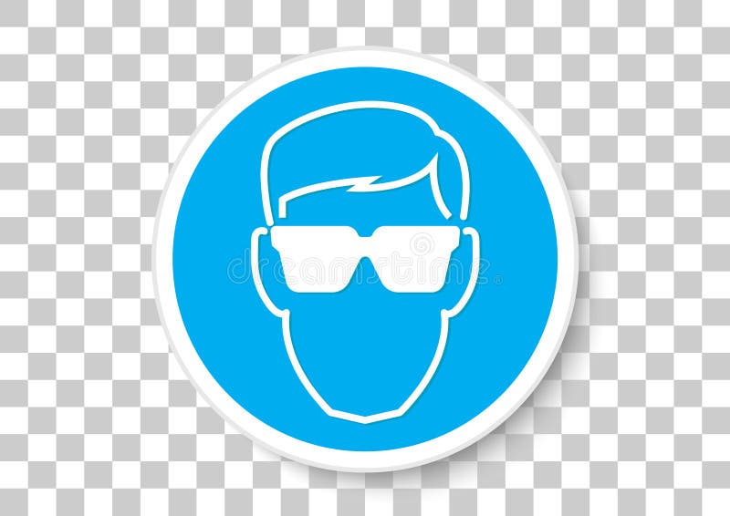 Safety Glasses Must Be Worn Stock Vector Illustration of warning