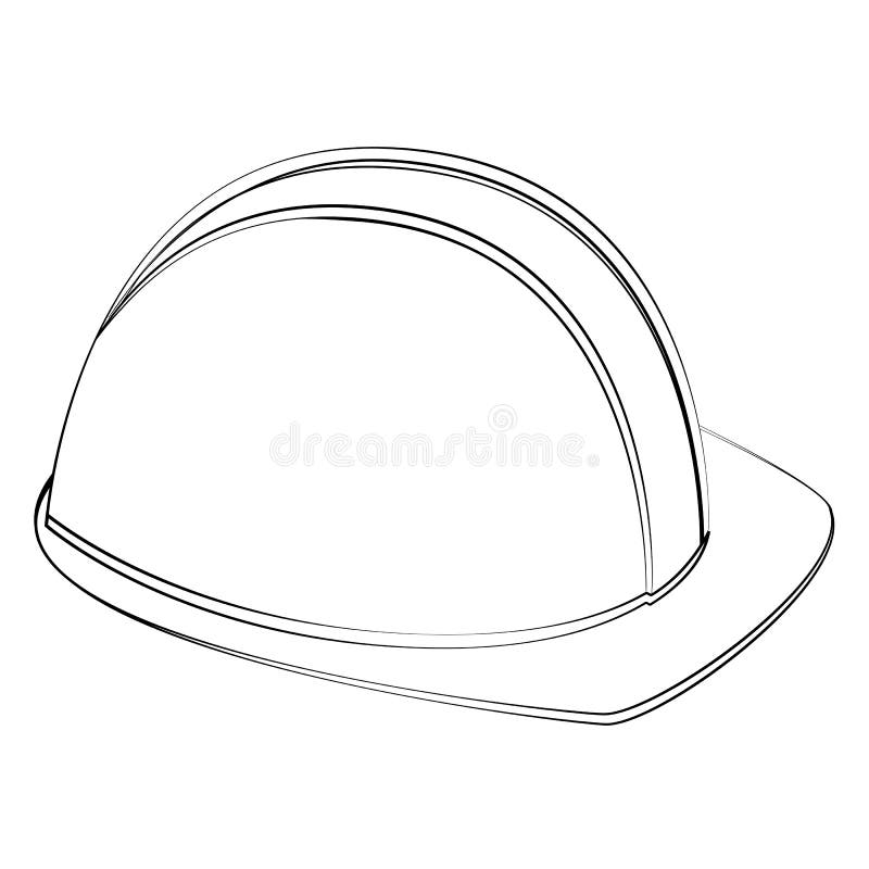 Как нарисовать каску строителя карандашом поэтапно