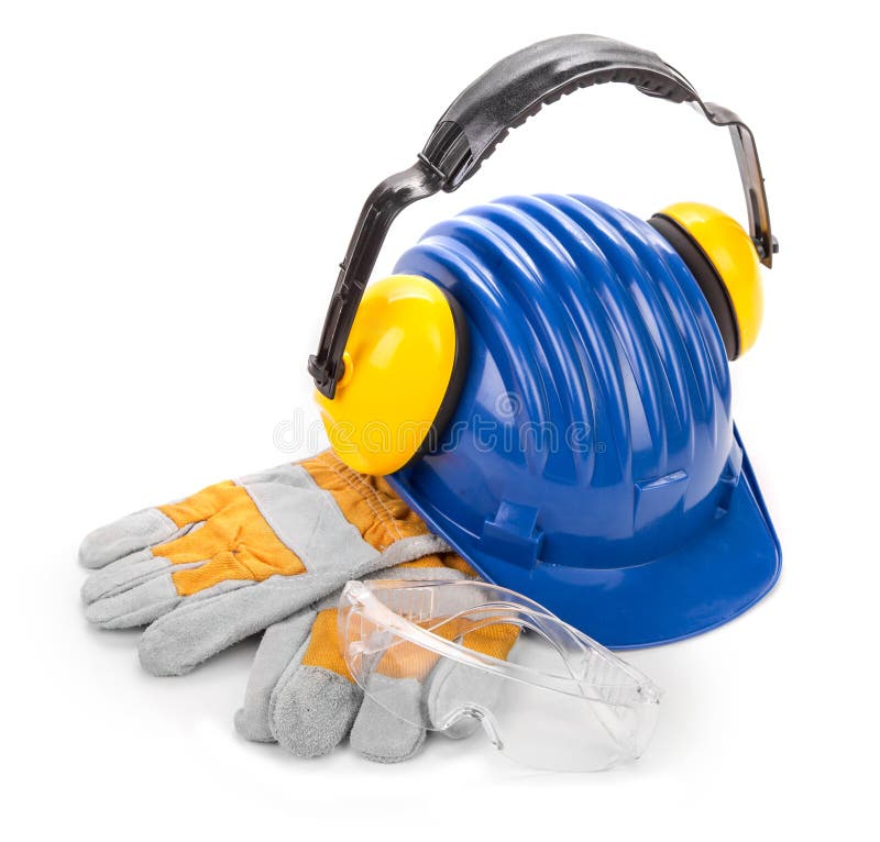 Safety helmet gloves. stock image. Image of environmental 56853379