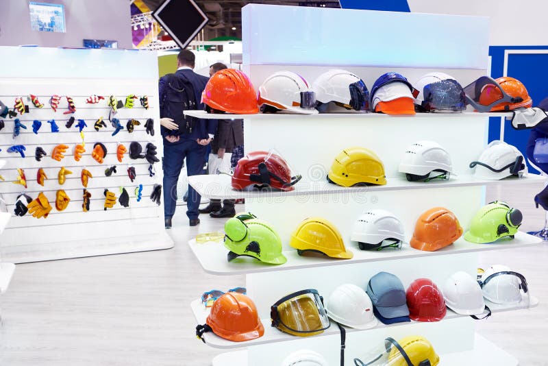 Safety Helmets and Gloves for Workers Stock Photo Image of industrial