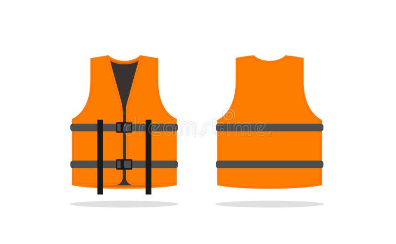 Safety Jacket Security Icon. Vector Life Vest Yellow Visibility ...