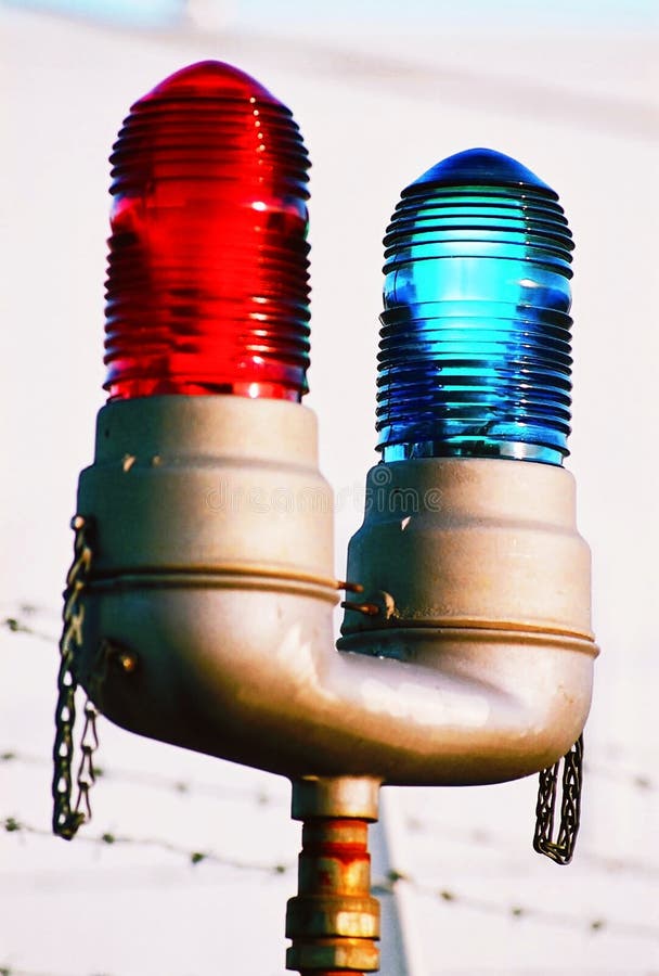 Close up of industrial warning lights. Industrial lights stock images, royalty-free photos and pictures