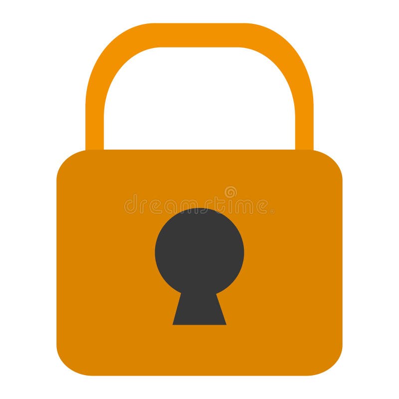 Safety lock icon stock illustration. Illustration of keyhole 73983505
