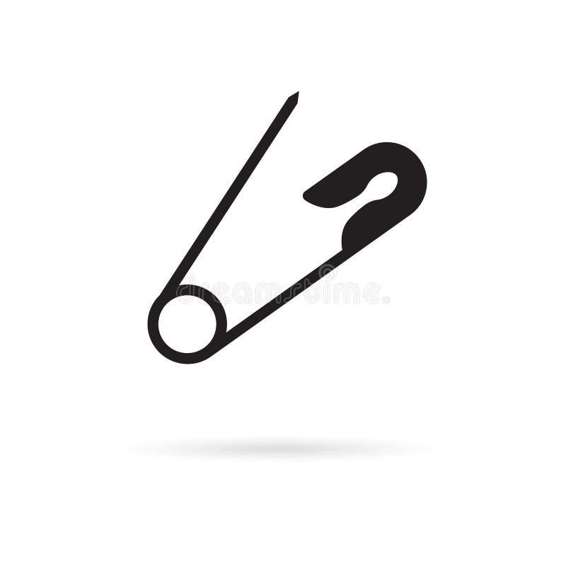 Safety-pin icon stock vector. Illustration of thumbtack - 156654010