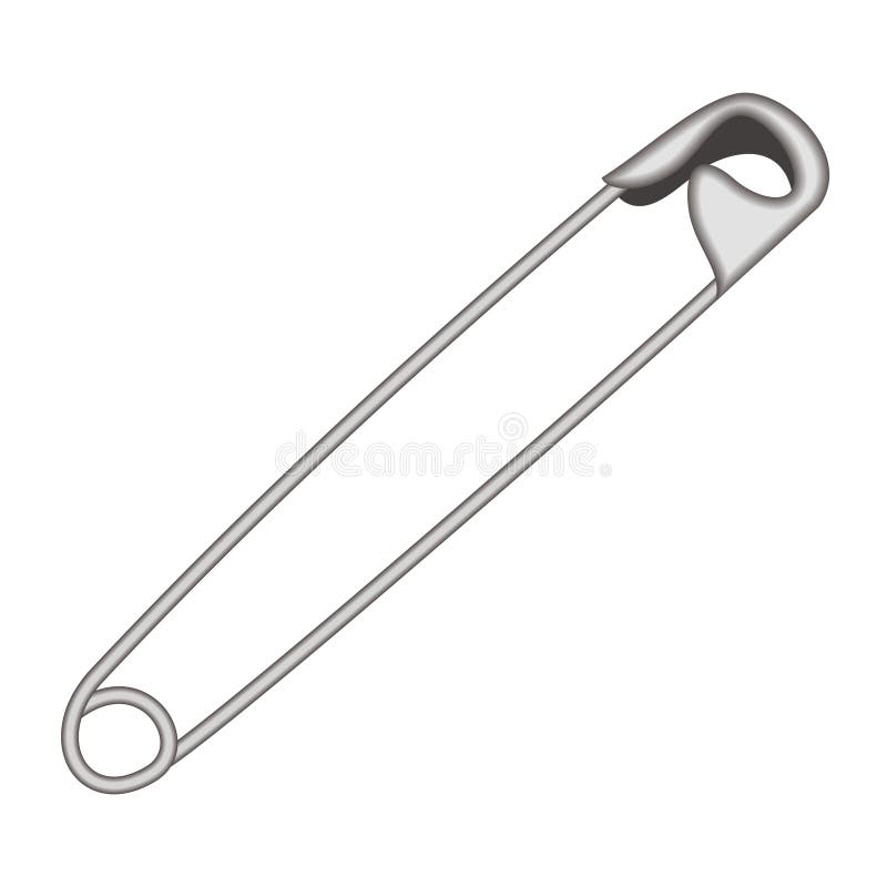 Safety Pin. Vector Isolated Illustration. Stock Vector Illustration
