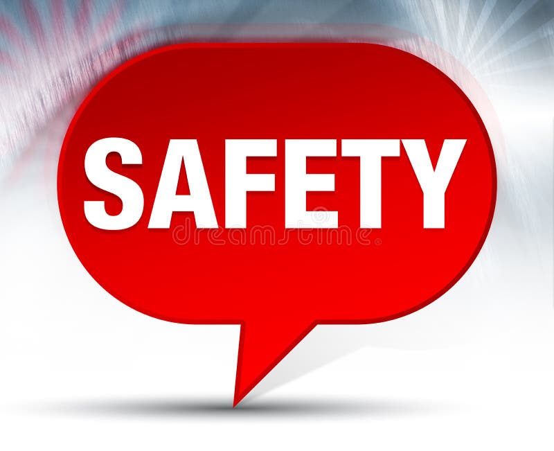 The safety word in bubble stock illustration. Illustration of flat