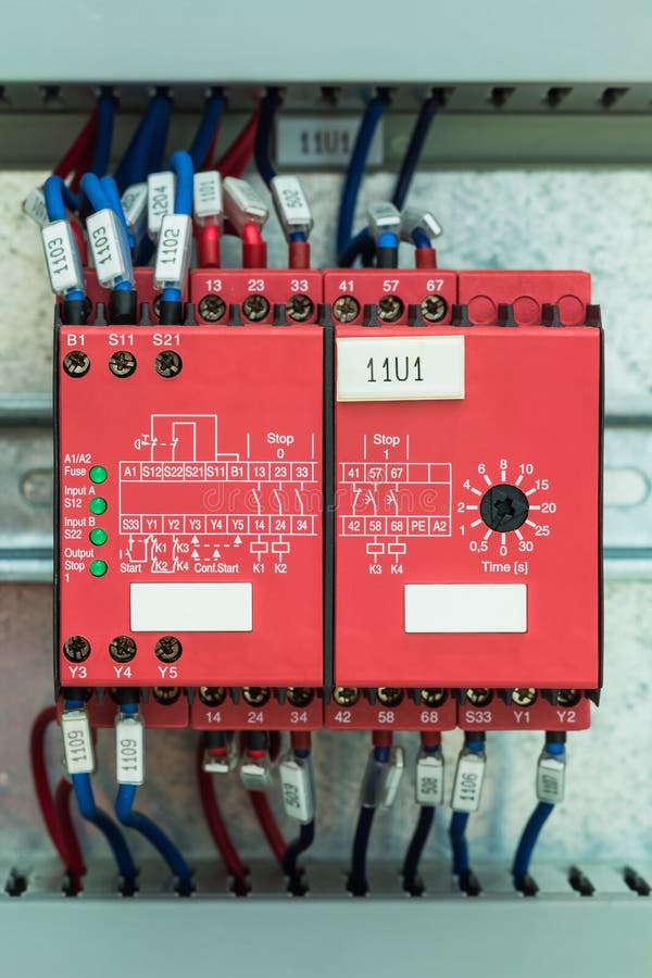 Safety relays stock image. Image of device, automation 29464227