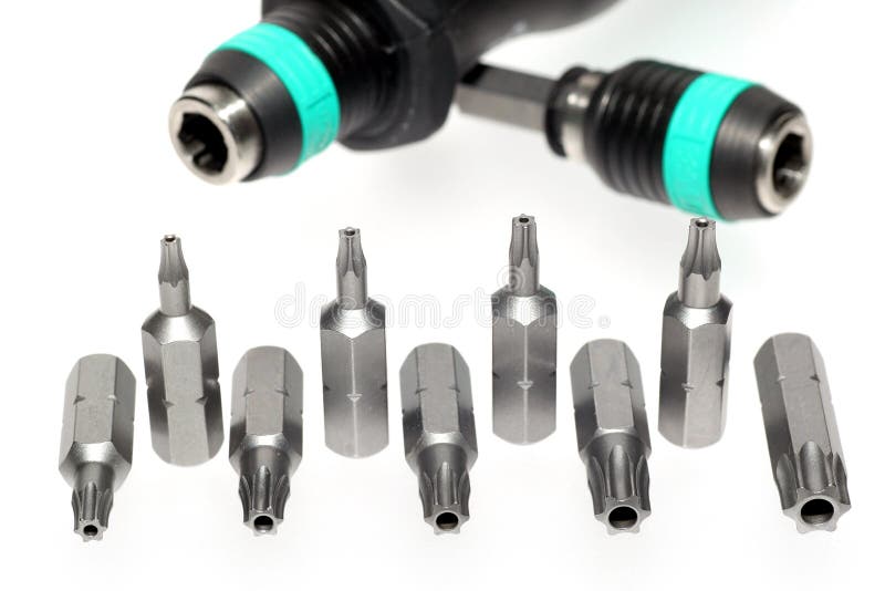 Safety screwdriver bits with screwdriver